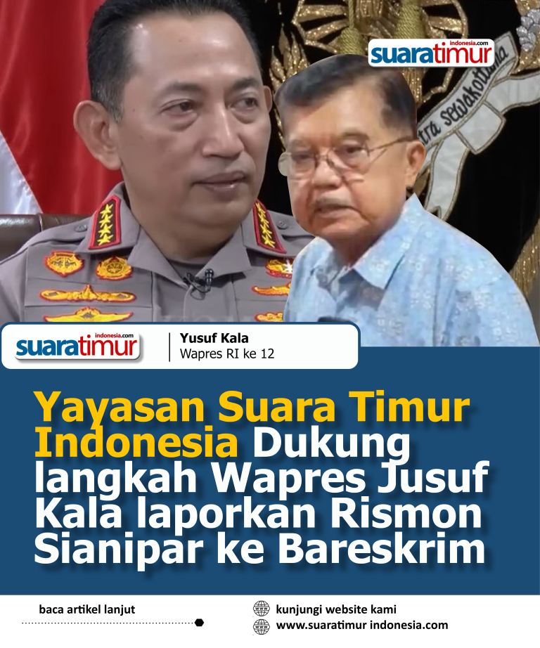 Yayasan Suara Timur Indonesia Dukung lankah JK Laporkan Rismon Sianipar